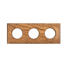 Рамка 3 местная деревянная под электрику Salvador на бревно D320, ясень в масле, DecoWood СМСМ3-320