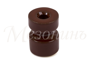 Кабельный изолятор керамика, коричневый, ТМ МезонинЪ GE90025-04