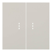 Лицевая панель выключателя 2 кл. с подсветкой, Лен, Rikett 35612 LN