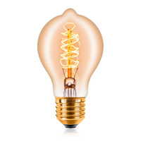 Ретро лампа накаливания A60 F5 60Вт Е27, золотистая Sun Lumen 053-617