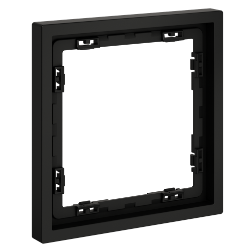 Рамка 1 местная, пластик, Черный матовый, Voltum S70 VLS100108