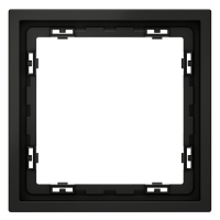 Рамка 1 местная, пластик, Черный матовый, Voltum S70 VLS100108