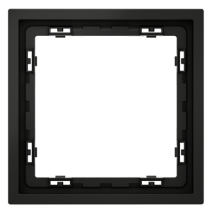 Рамка 1 местная, пластик, Черный матовый, Voltum S70 VLS100108