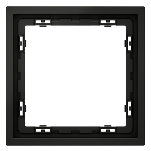 Рамка 1 местная, пластик, Черный матовый, Voltum S70 VLS100108
