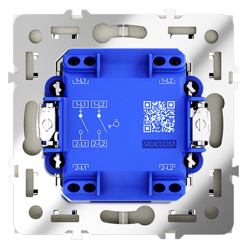 Кнопка без фиксации 2-кл., Шелк, S70 Voltum VLS020604