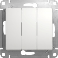 Выключатель 3 кл., Белый, Glossa SE GSL000131