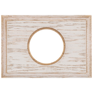 Рамка 1 местная деревянная (внутренний монт.), прямоугольник, Дуб выбеленный/Золот. патина, Salvador С11ВДЗ