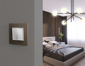 Рамка 3 местная пластик, Темная бронза матовый, ALFA Qubi Ambrella Volt AF250633