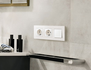 Выключатель 1 кл., Белый матовый, ALFA Quant Ambrella Volt MA121010