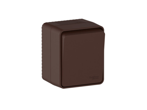 Кнопка без фиксации 1кл., влагозащищенная IP54, Коричневый, AtlasDesign Profi54 SE ATN546015