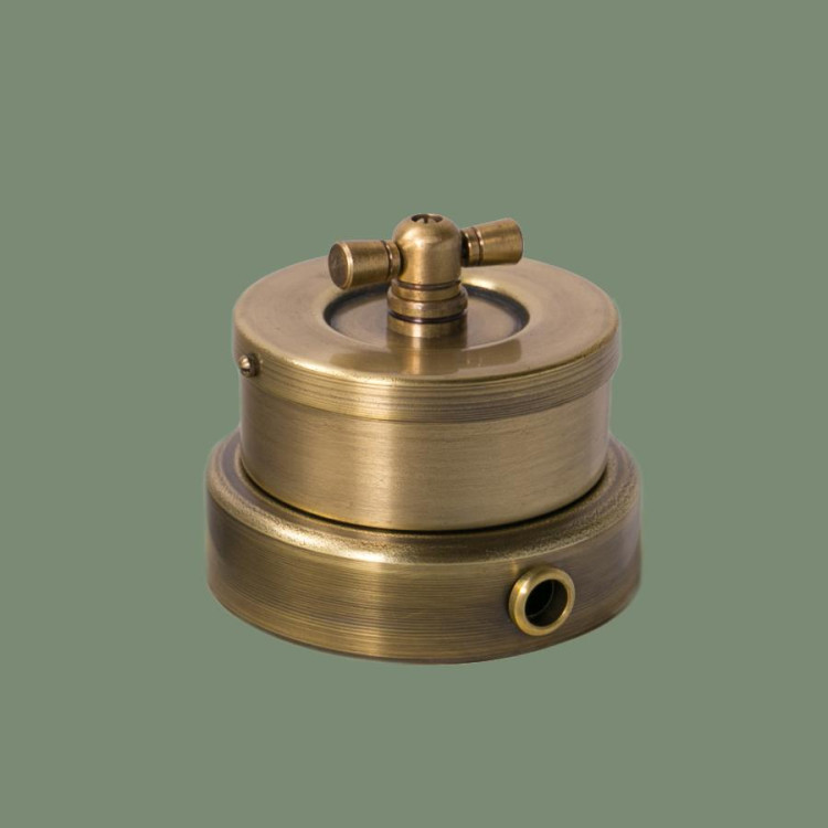 Выключатель латунный 2 кл. (4 положения), светлая латунь, Лонжин ...