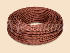 Ретро кабель витой 2x2,5 Коричневый, ТМ МезонинЪ GE70112-04 (1 метр)