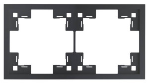 Рамка 2 местная, Черный сатин, Standart Rikett 35820 MB