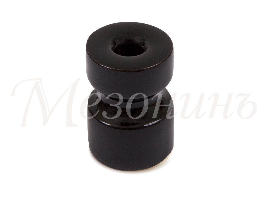 Кабельный изолятор керамика, черный, ТМ МезонинЪ GE90025-05