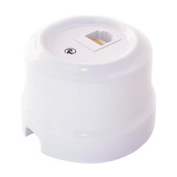 Розетка керамика компьютерная RJ45, белый, Retrika RS-INT-01