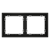 Рамка 2 местная, пластик, Черный матовый, Voltum S70 VLS100208