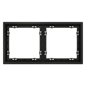 Рамка 2 местная, пластик, Черный матовый, Voltum S70 VLS100208