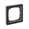 Рамка 1 местная, натуральное стекло, Черный матовый, ArtGallery SE GAL331001