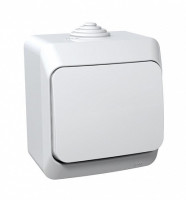Выключатель 1 кл. проходной 10А 250В, IP44, Серый, Этюд SE BA10-046C