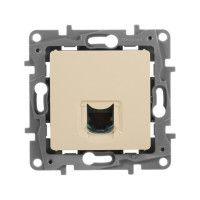 Розетка компьютерная RJ45 Cat. 6e, слоновая кость, Etika Legrand 672353