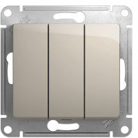 Выключатель 3 кл., Молочный, Glossa SE GSL000931