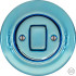 Выключатель кнопочный 1 кл. проходной, голубой металлик, Katy Paty PECAGW6 