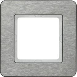 Рамка 1 местная металл, Нержавеющая сталь, Berker 10116083
