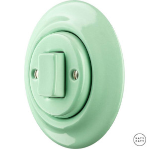 Ретро диммер фарфоровый, ментол глянцевый, Katy Paty PNMEGWdm