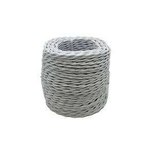 Ретро кабель витой 2x1,5 Белый шелк, Edisel ПРВ (1 метр)
