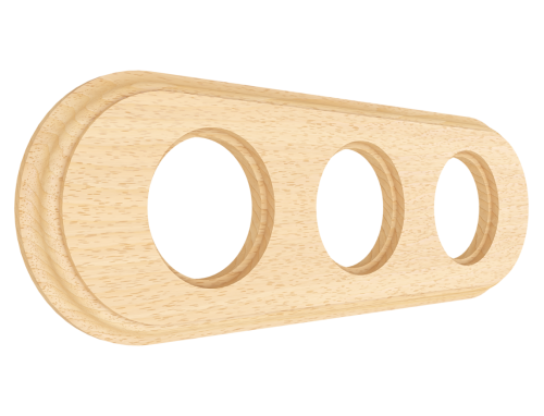 Рамка 3 местная деревянная (внутренний монт.), овал, Без тонировки, Лахта ТМ МезонинЪ GE70843-00