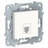 Розетка телефонная RJ11, Белый, Unica New Schneider NU549218
