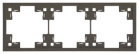 Рамка 3 местная, Черный сатин, Standart Rikett 35830 MB