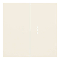 Лицевая панель выключателя 2 кл. с подсветкой, Кремовый сатин, Rikett 35612 MC