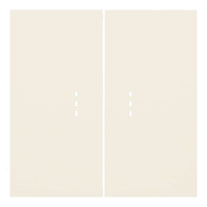 Лицевая панель выключателя 2 кл. с подсветкой, Кремовый сатин, Rikett 35612 MC