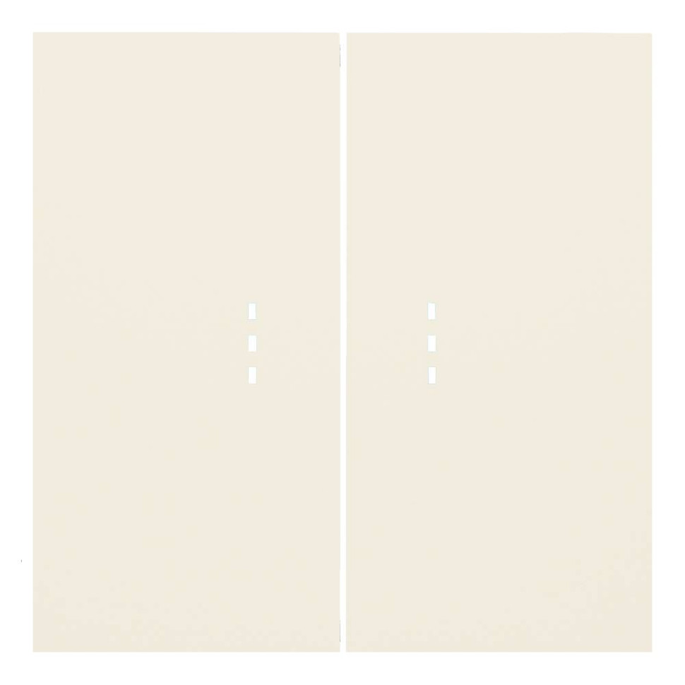 Лицевая панель выключателя 2 кл. с подсветкой, Кремовый сатин, Rikett 35612 MC