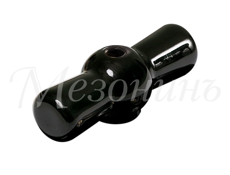 Ручка фарфоровая для выключателя, черный ТМ МезонинЪ GE70001-05