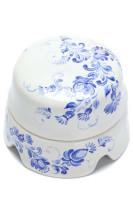 Распаечная коробка фарфор D85х45, гжель Salvador BOX2WT.GZ