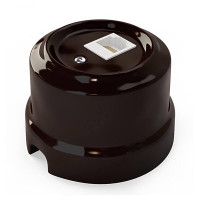 Розетка керамика компьютерная RJ45, коричневый, Retrika RS-INT-02