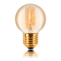 Ретро лампа накаливания G45 F2 25Вт Е27, золотистая Sun Lumen 053-723