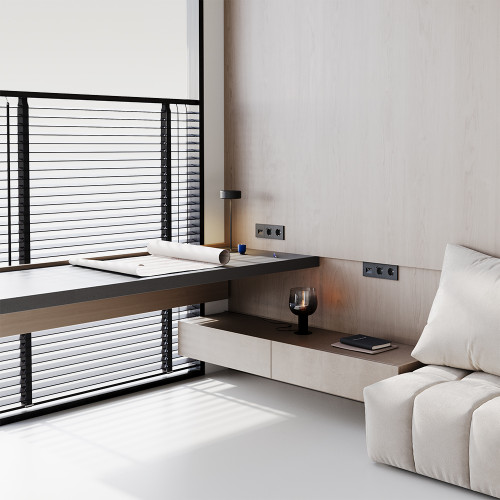 Рамка 3 местная, пластик, Черный матовый, Voltum S70 VLS100308