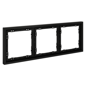 Рамка 3 местная, пластик, Черный матовый, Voltum S70 VLS100308