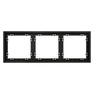 Рамка 3 местная, пластик, Черный матовый, Voltum S70 VLS100308