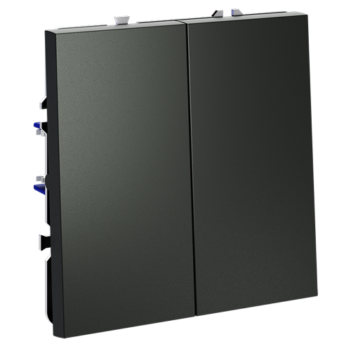 Кнопка без фиксации 2-кл., Титан, S70 Voltum VLS020606