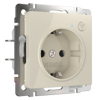 Умная розетка с З/К с Wi-Fi, Слоновая кость, Werkel W1171603