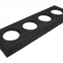 Рамка 4 местная деревянная на бревно D200 (внутренний монт.), прямоугольник, Угольно-черный, Шедель Bironi BF4C20-640-119