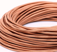 Ретро кабель круглый 3x2,5 Медный шёлк, Interior Wire ПДК3250-МДШ (1 метр)