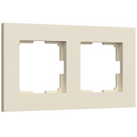 Рамка 2 местная пластик, Айвори матовый, Slab Werkel W0022962