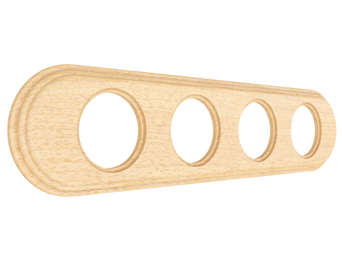 Рамка 4 местная деревянная (внутренний монт.), овал, Без тонировки, Лахта ТМ МезонинЪ GE70844-00