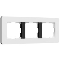 Рамка 3 местная пластик, Белый/Черный, Split Werkel W0033068