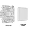 Выключатель 1 кл., Бежевый глянец, ALFA Quant Ambrella Volt MA301010